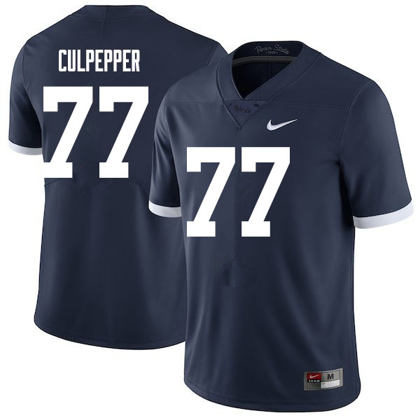 Men #77 Judge Culpepper Penn State Nittany Lions College Football Jerseys Sale-Throwback